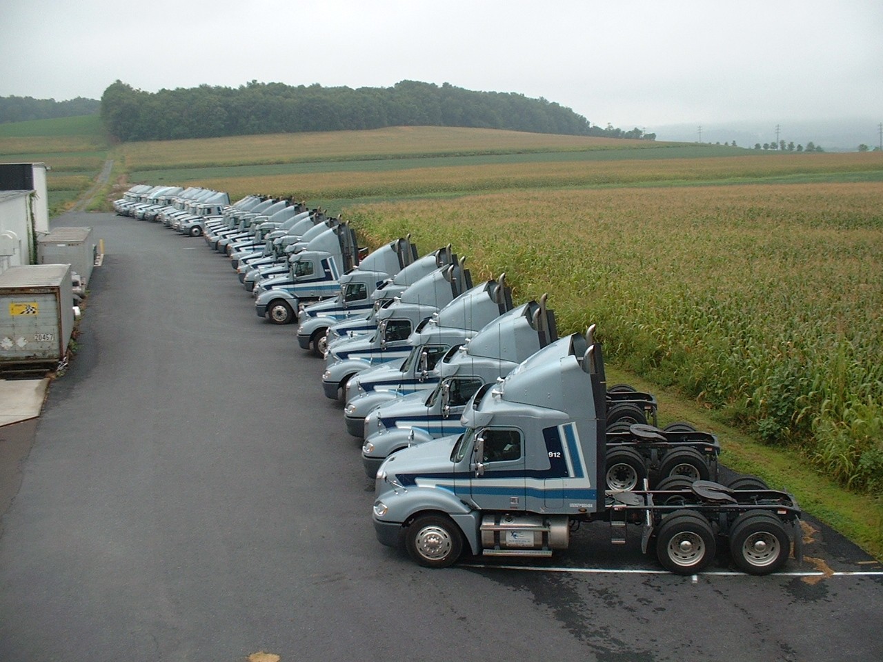 Just a few of Xpressway’s 70 Tractors